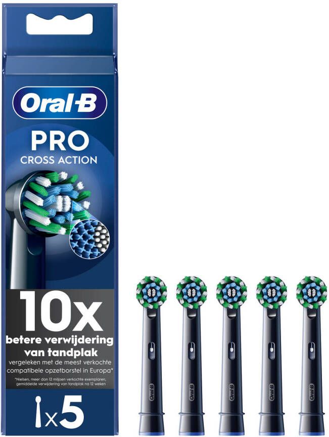 Oral-B opzetborstels CrossAction zwart 5 stuks