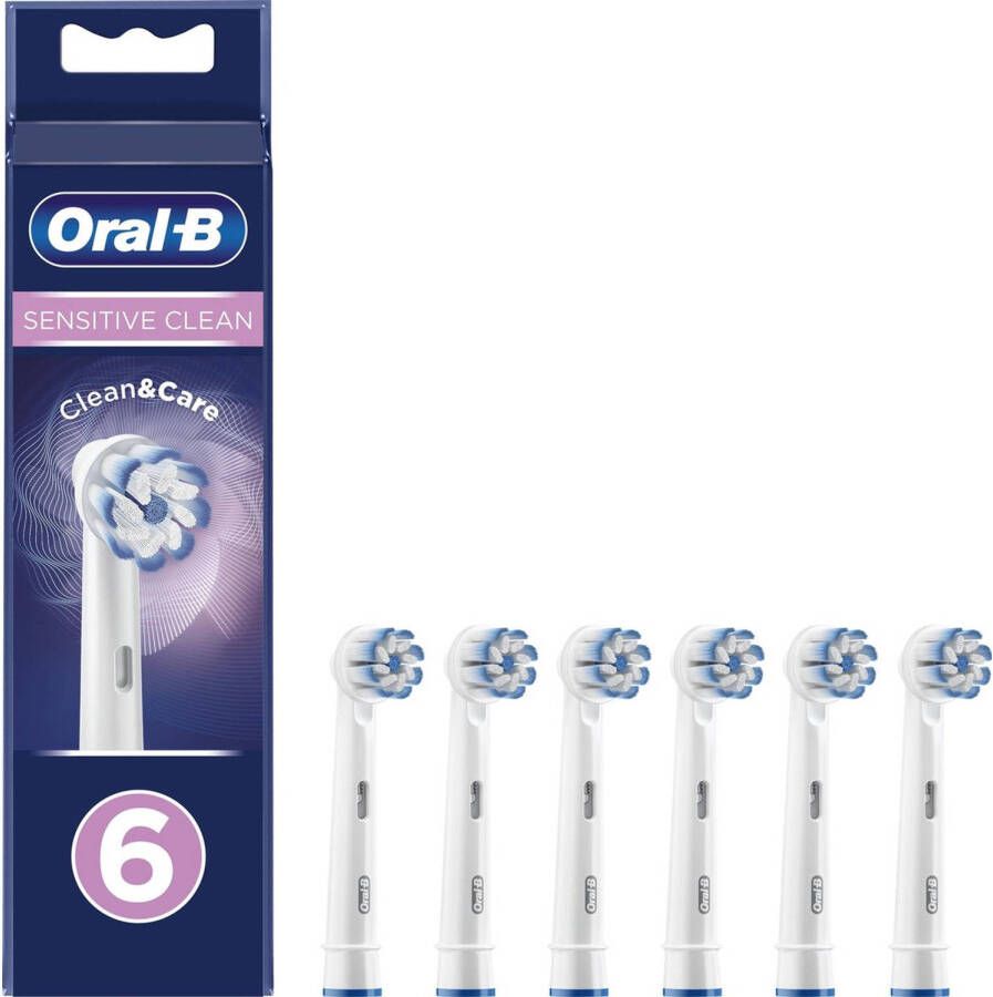 Oral B Oral-B Sensitive Clean Met CleanMaximiser-technologie Opzetborstels 6 Stuks