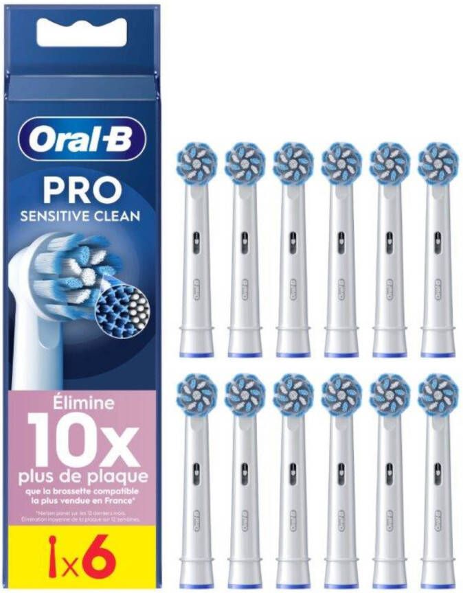 Oral B Oral-B Sensitive Clean Pro Opzetborstels 12 stuks Brievenbusverpakking