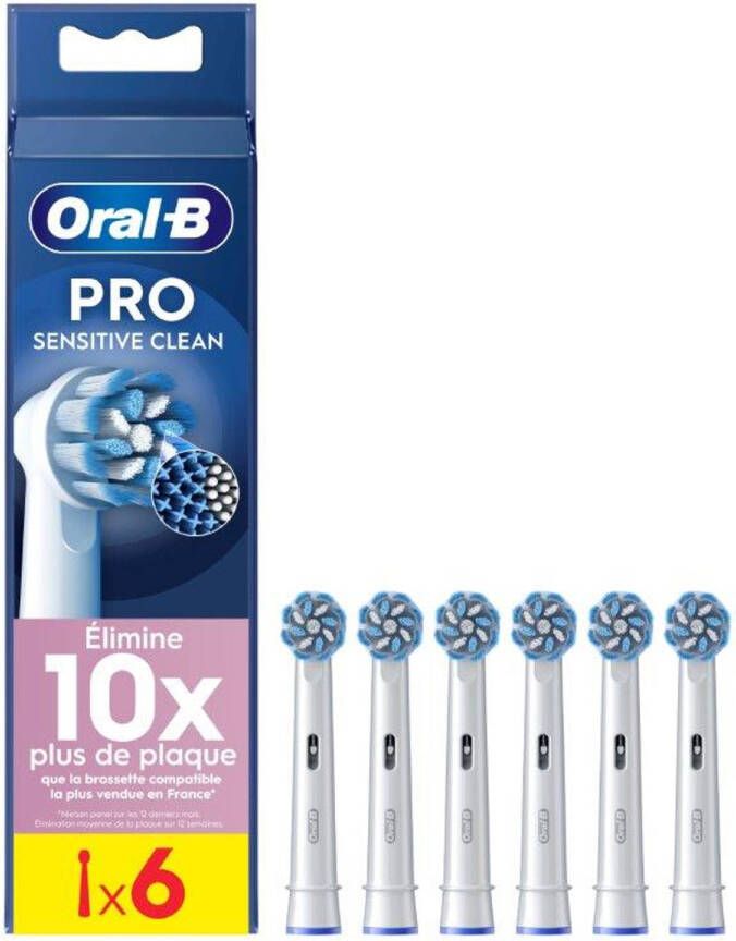 Oral-B Sensitive Clean Pro Opzetborstels 6 Stuks