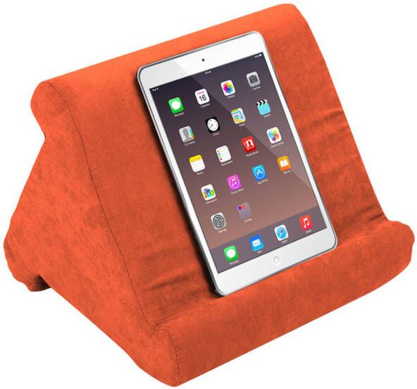 Orange Donkey Tablethouder tablet e-reader smartphone kussen pillow pad standaard Oranje