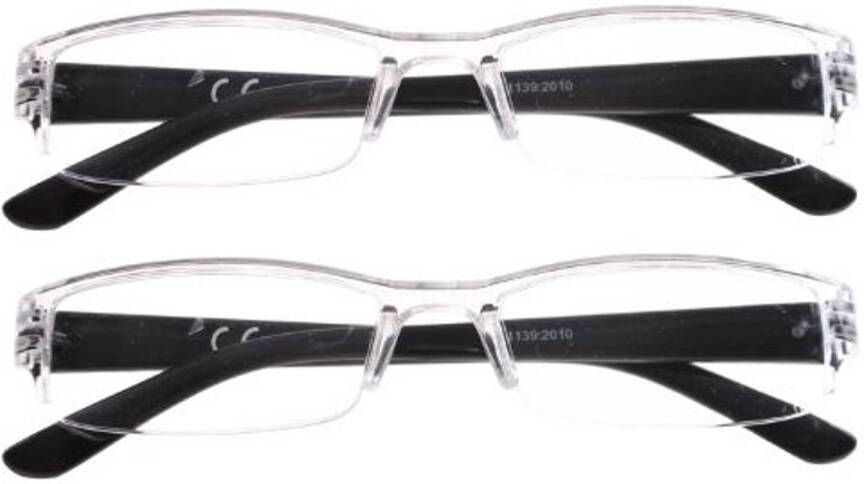 Orange85 Leesbril Transparant 2 stuks +1.00 Heren Dames Leesbrillen Bril