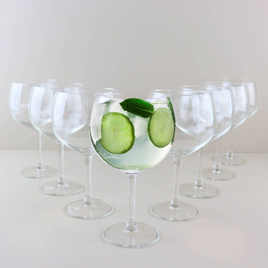 OTIX Gin Tonic Glazen Set 8 Stuks 620 ml Kristallen Glazen Cocktailglazen Vaatwasserbestendig