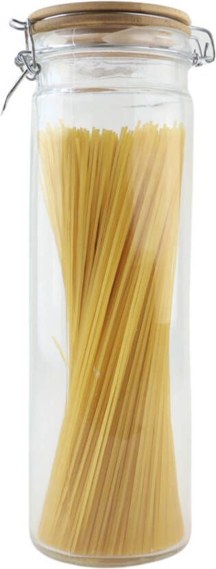 OTIX Spaghetti Voorraadpot Weckpot Glas Bamboe 33x10cm 1900ml