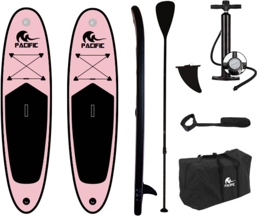 Pacific DUOSET! Special Edition Sup Board Extra Stevig 285 cm 6 Delig Roze