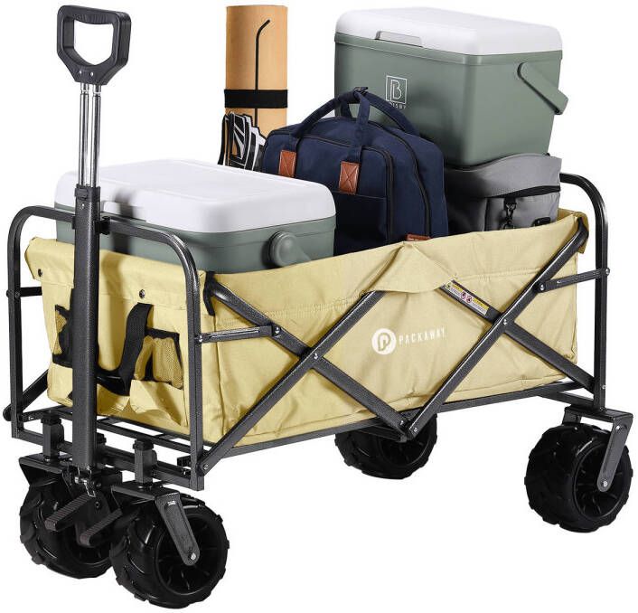 Packaway XL Opvouwbare Bolderkar Heavy Duty van Wasbaar Polyester tot 80KG 98 x 45 cm CREME TAUPE