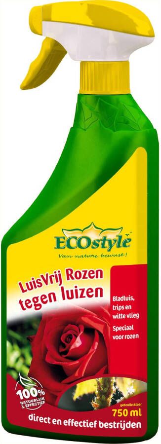 ECOstyle LuisVrij Rozen gebruiksklaar Tegen luizen kant-en-klare vloeistof 750 ml