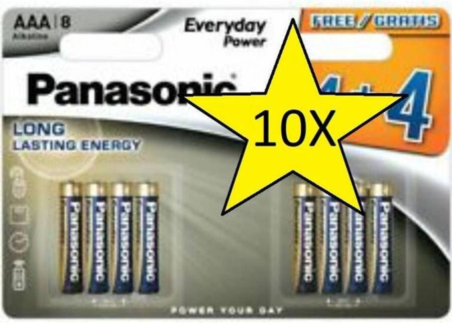 Panasonic 10 Blisters (80 batterijen) Alkaline Everyday Power AAA