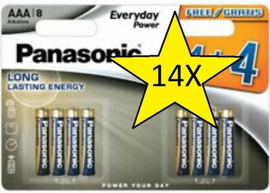 Panasonic 14 Blisters (112 batterijen) Alkaline Everyday Power AAA