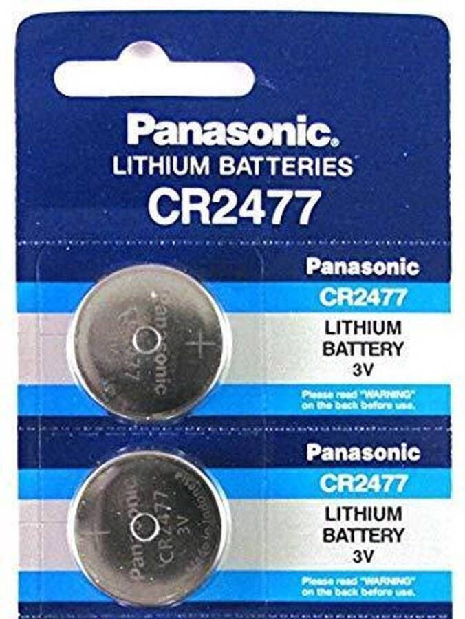Panasonic 2 Stuks Professional CR2477 P120 3V 1000mAh Lithium knoopcel