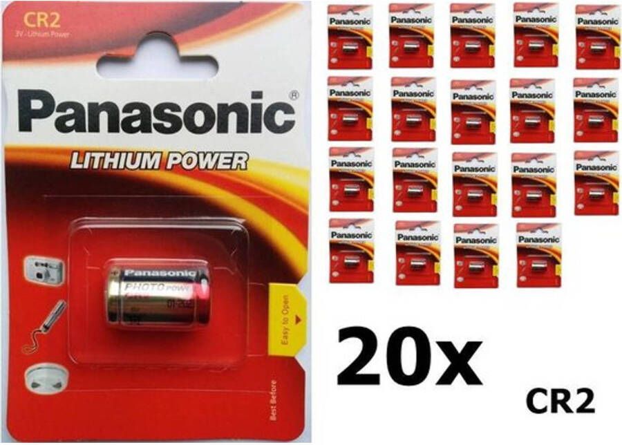Panasonic 20 Stuks CR2 blister Lithium batterij