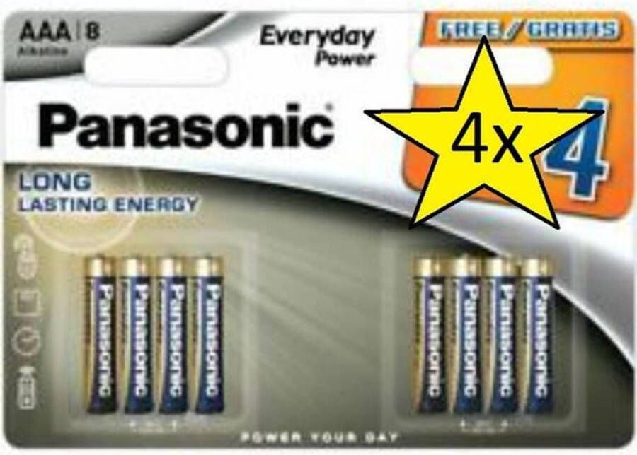 Panasonic 4 Blisters (32 batterijen) Alkaline Everyday Power AAA