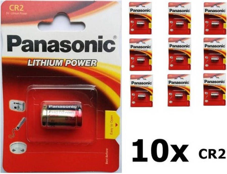 Panasonic CR2 blister Lithium batterij 10 stuks