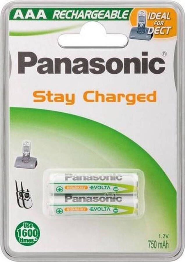 Panasonic Goobay AAA 750mAh Nikkel Metaal Hydride 750mAh 1.2V oplaadbare batterij accu