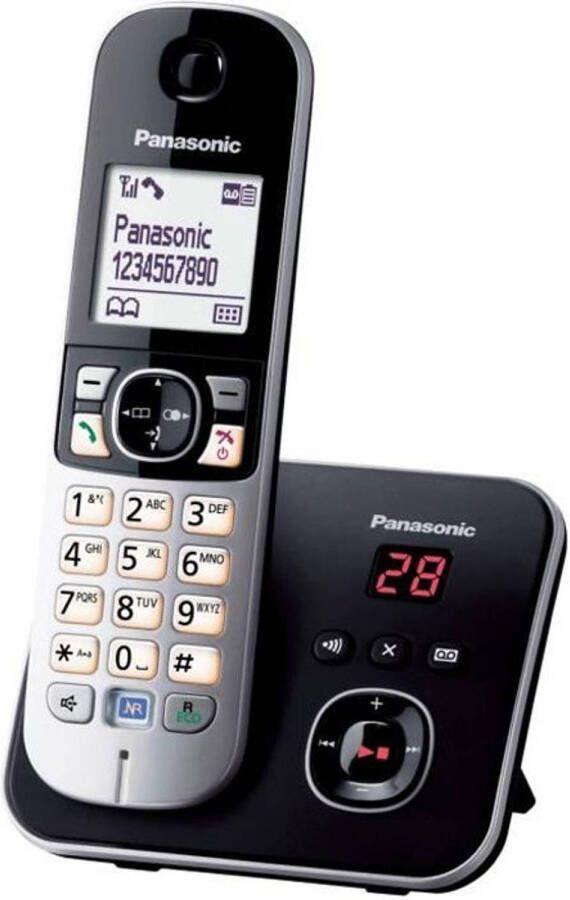 Panasonic kx-tg6821 draadloze telefoon-antwoordapparaat zwart