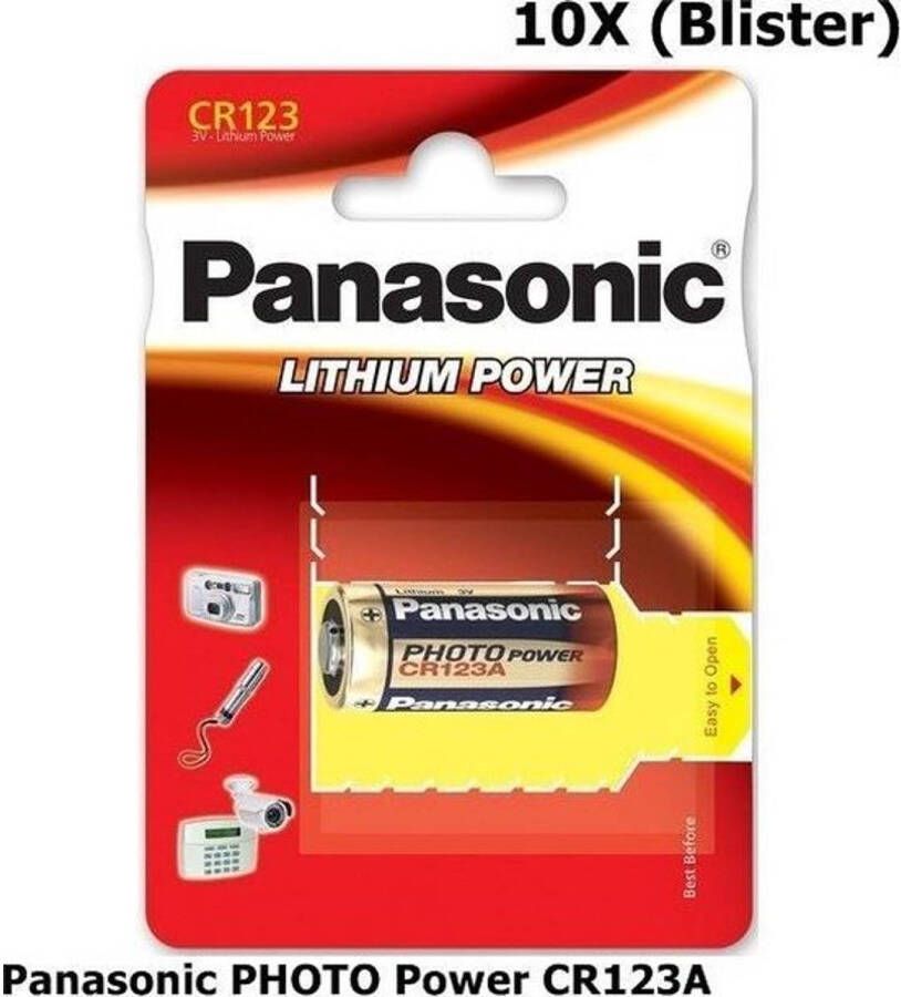 Panasonic LITHIUM Power CR123A blister Lithium batterij 10 stuks