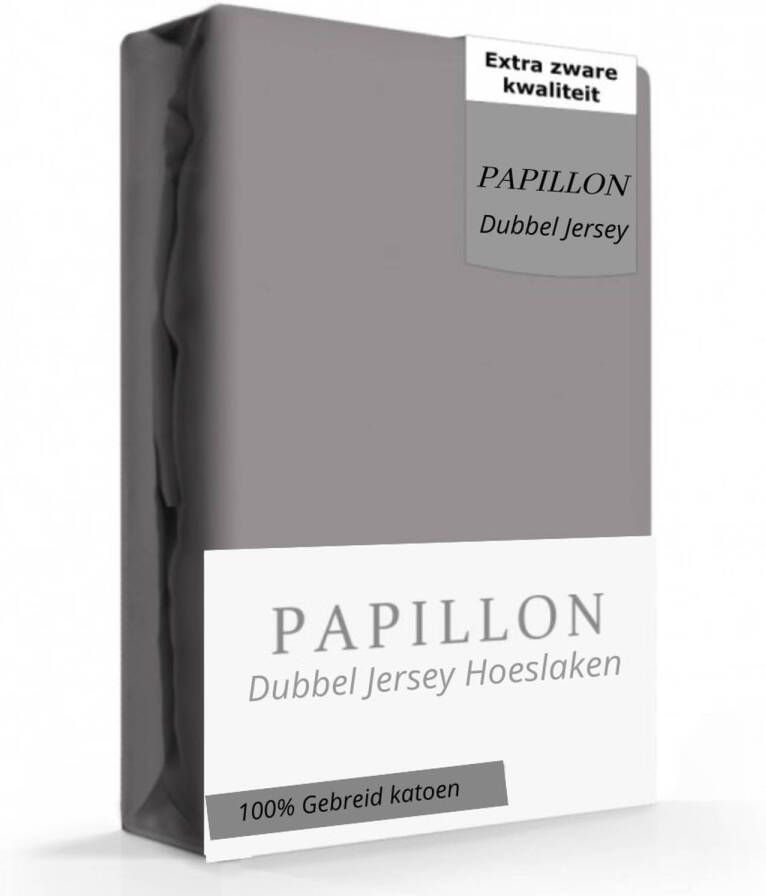 Papillon hoeslaken dubbel jersey 90 x 200 Lichtgrijs