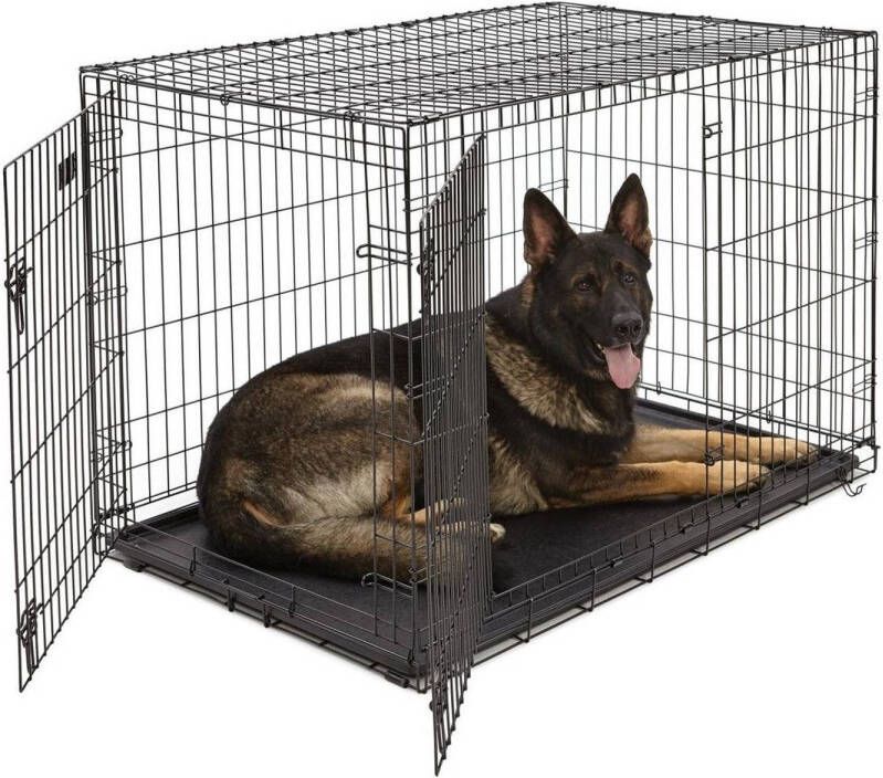 Parya Home Parya Pets Honden Bench Opvouwbaar Zwart XXL 121 x 74 x 81 cm