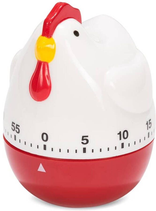 Patisse kookwekker kip 9 4 x 6 9 cm wit rood