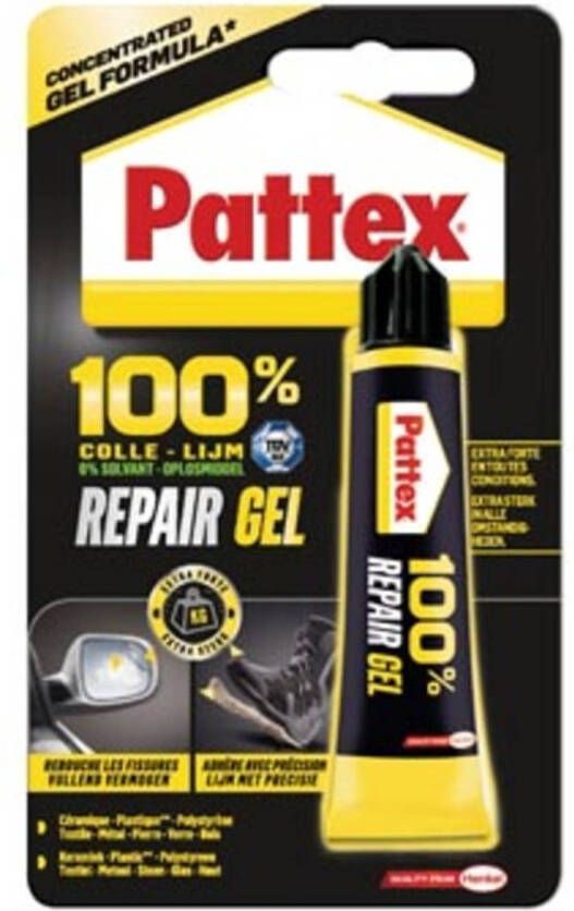 Pattex multilijm 100 % Repair Gel tube van 20 g op blister