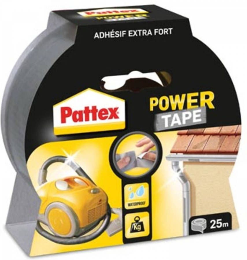 Pattex plakband Power Tape lengte: 25 m grijs