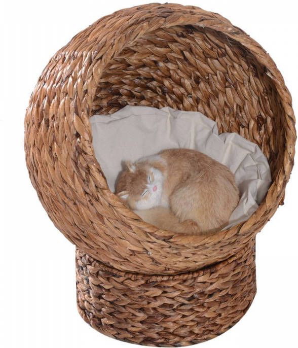 NiceGoodz Kattenbed Kattenmand met kussen Katten Bruin 42 x 33 x 52 cm