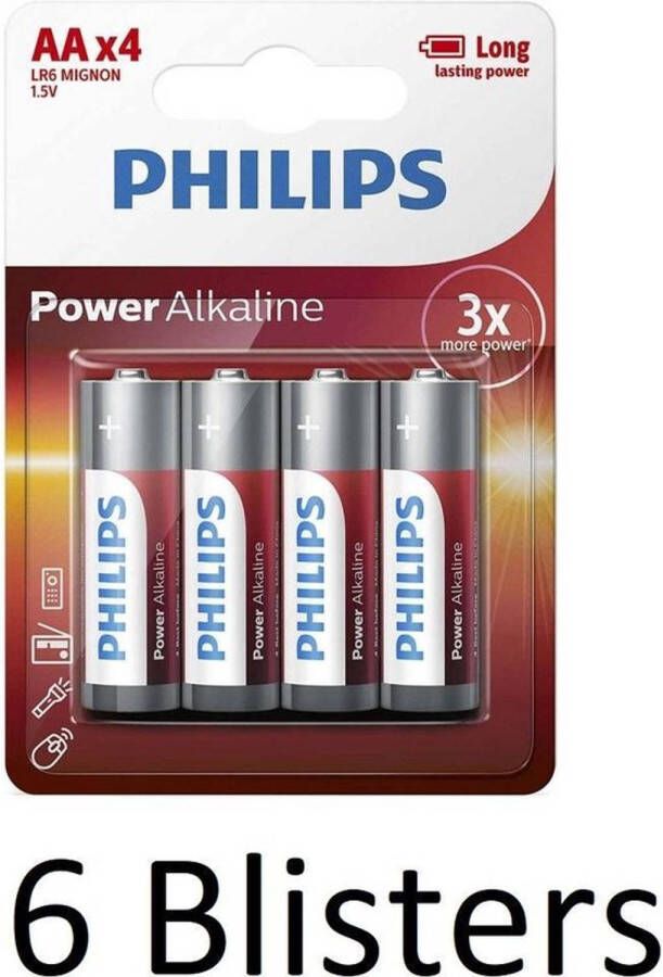 Philips 24 Stuks (6 Blisters a 4 st) Power Alkaline AA