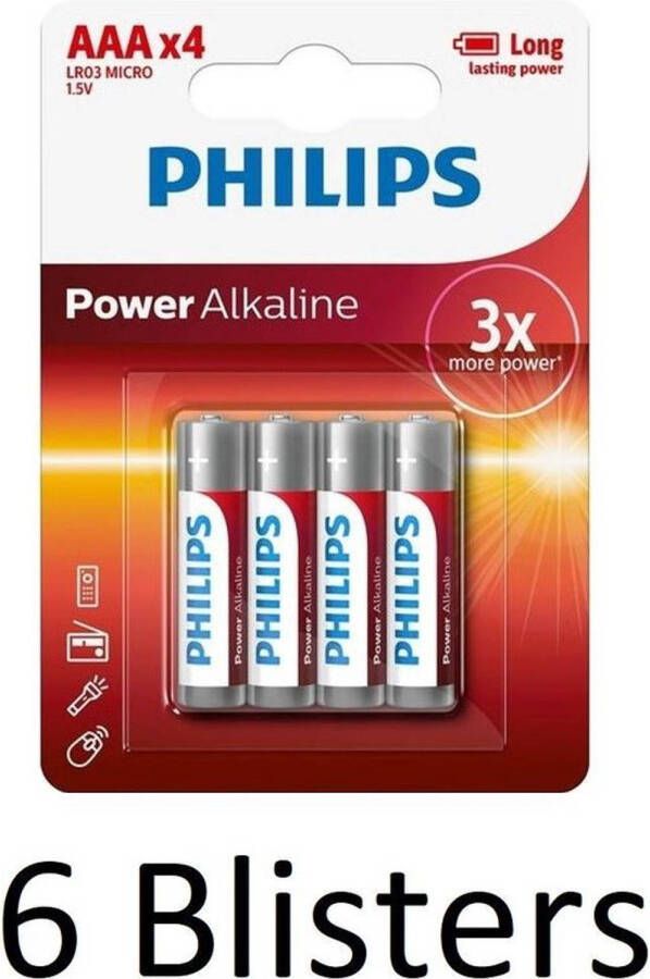 Philips 24 Stuks (6 Blisters a 4 st) Power Alkaline AAA