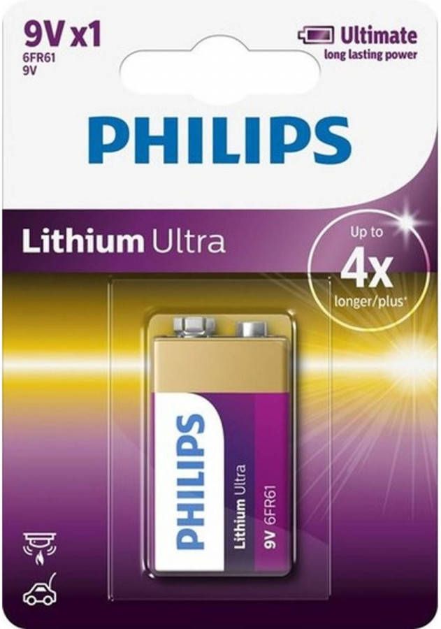 Philips 9V Lithium Ultra Batterij 1 stuk