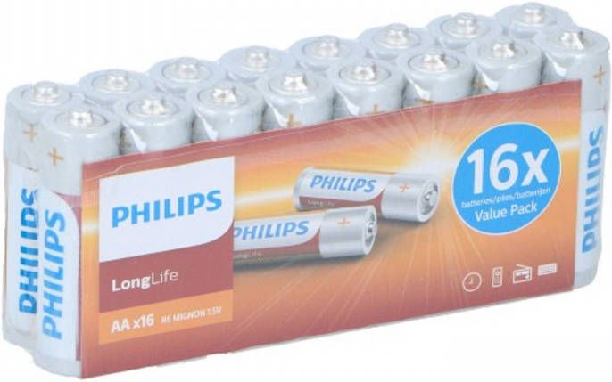 Philips Batterijen Longlife AA 16 stuks AA batterij