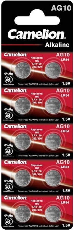 Philips Camelion Horlogebatterij 1.5V 68Mah Lr1130 Ag10 (10 St. Bl)