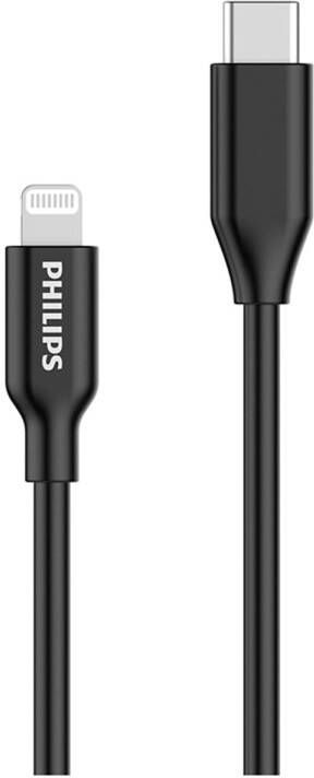 Philips DLC3106L 03 Oplaadkabel USB-C naar Lightning-Kabel Apple iPhone iPad 2 Meter Zwart