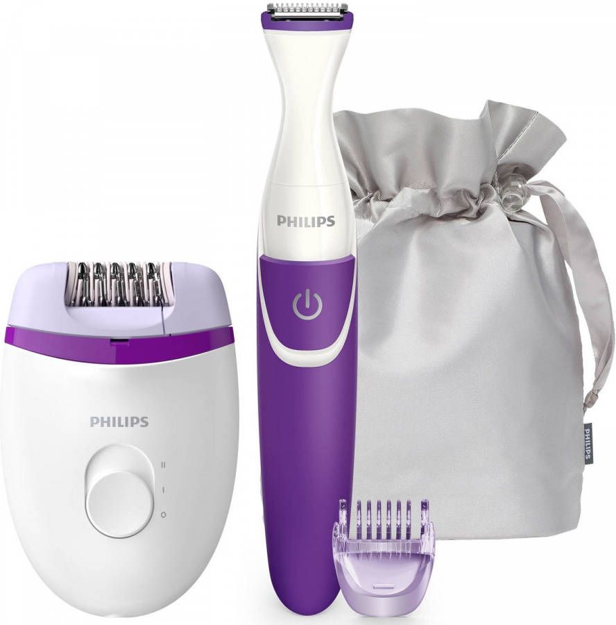 Philips Satinelle Essential Compacte epilator met snoer BRP505 00 en bikinitrimmer