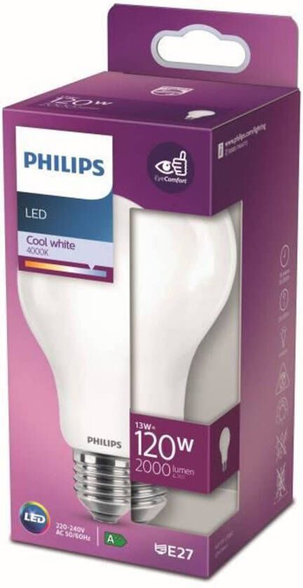 Philips Equivalent LED Bulb 120W E27 Koud wit Niet dimbaar glas