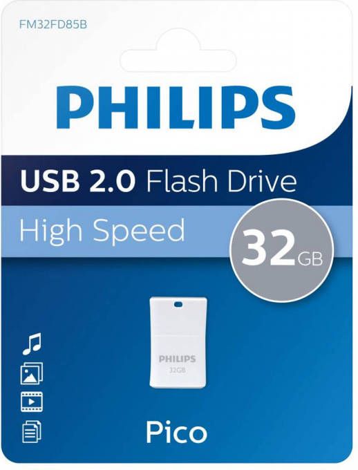 Philips FM32FD85B USB 2.0 32GB Pico Grijs