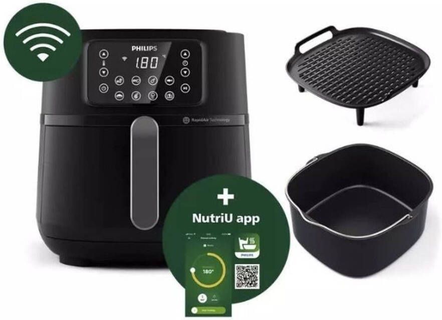 Philips heteluchtfriteuse XXL HD9285 96 5000 Series 7 2L 6 personen Zwart