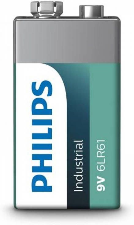 Philips Industrial Alkaline 9v 6LR61 10 pack