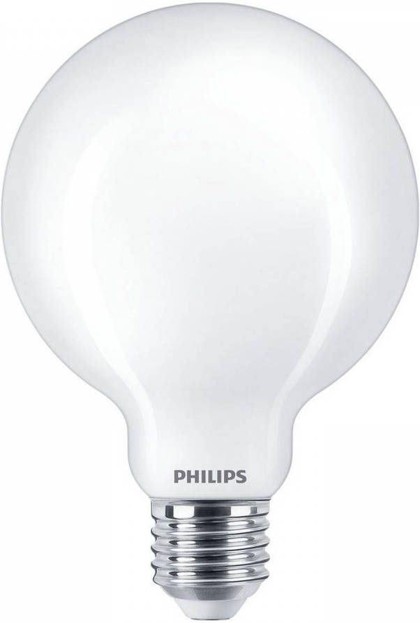 Philips LED lamp E27 Globe Lichtbron Warm wit 7W = 60W Ø 9 5 cm 1 Stuk