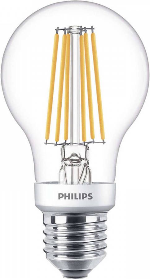 Philips LED Lamp SceneSwitch Filament 827 A60 E27 Fitting Dimbaar 1.6W-7.5W Warm Wit 2200K-2700K Vervangt