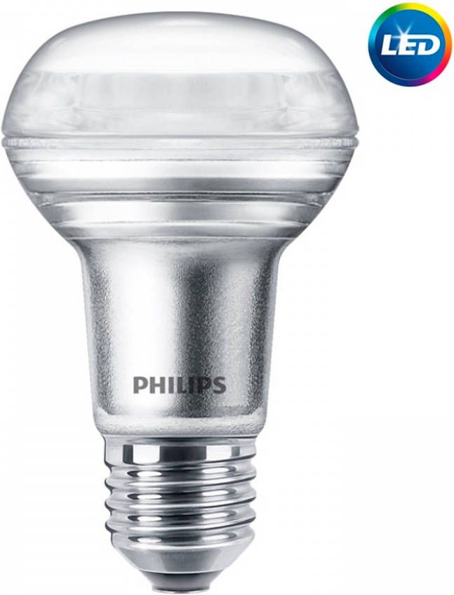 Philips Corepro Ledspot E27 R63 3w 210lm 36d 827 Zeer Warm Wit | Vervangt 40w