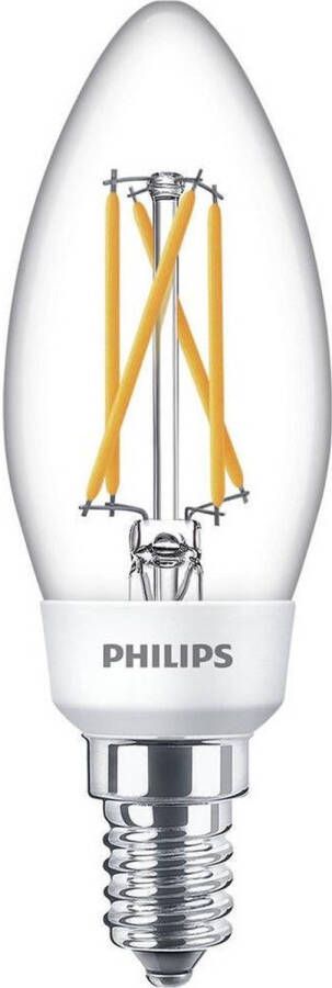 Philips lighting LED-lamp Energielabel A+ (A++ E) E14 Kaars 5 W 2.5 W 1 W = 40 W 18 W 9 W Warmwit (Ø x l) 3.5 cm x 10.6 cm Dimbaar 1 stuk(s)