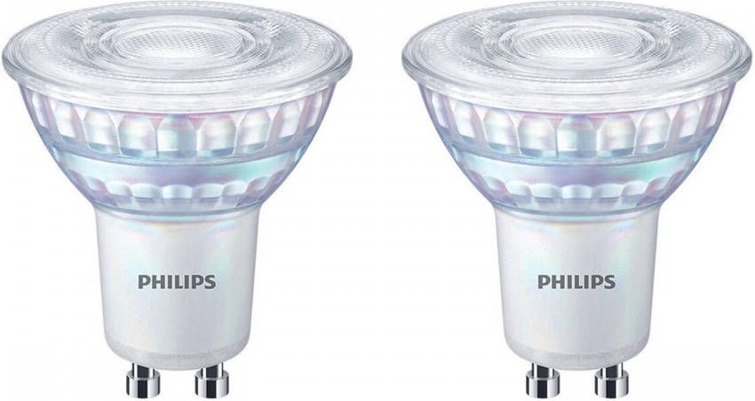Philips LED Spot Set 2 Stuks Classic C90 36D GU10 Fitting DimTone Dimbaar 2.6W Warm Wit 2200K-2700K