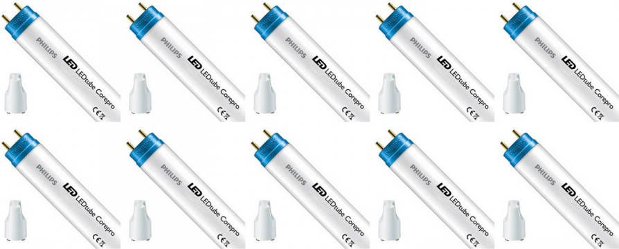 Philips LED TL Buis T8 met Starter 10 Pack CorePro LEDtube EM 865 120cm 14.5W Helder Koud Wit 6500K Vervangt