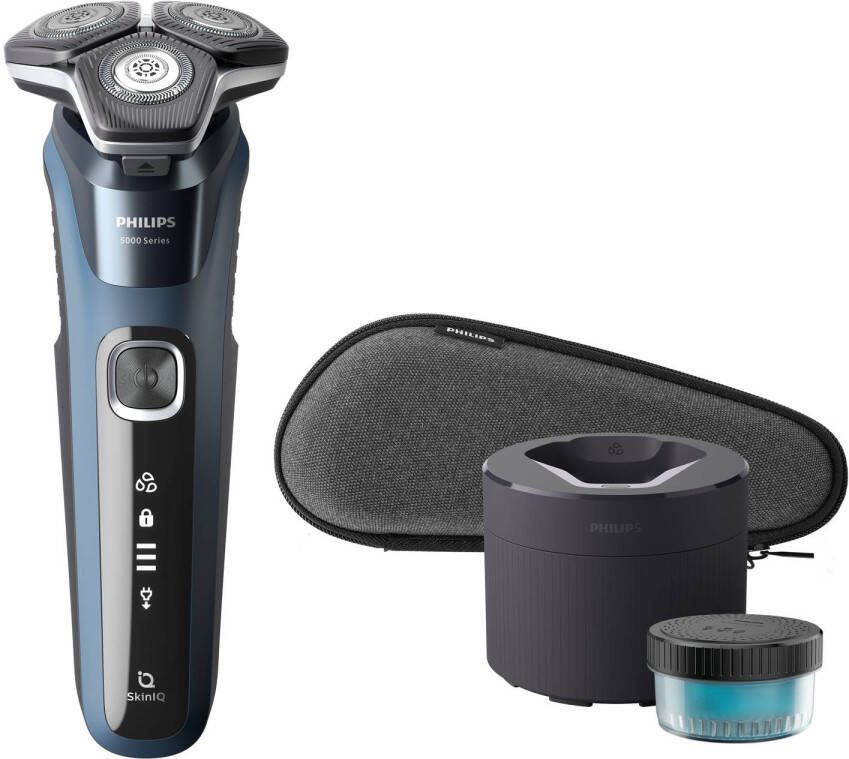 Philips SHAVER Series 5000 S5880 50 scheerapparaat Roterend scheerapparaat Trimmer Zwart Blauw