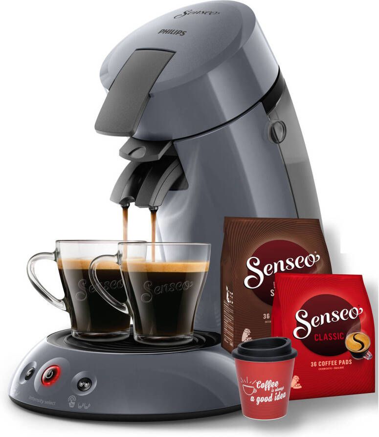 Philips SENSEO koffiepadmachine HD6554 50 pakket grijs