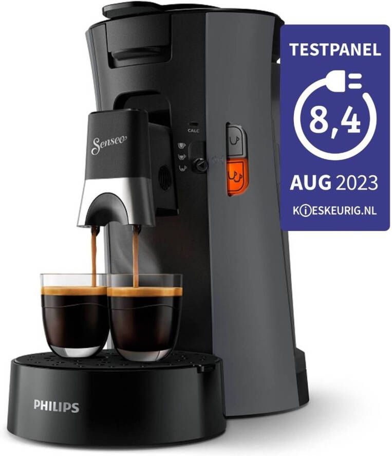 Philips Senseo Select CSA230 50 Koffiepadmachine voor max 2 Kopjes Koffie Exclusief Koffiepads Diepzwart Donkergrijs - Foto 2
