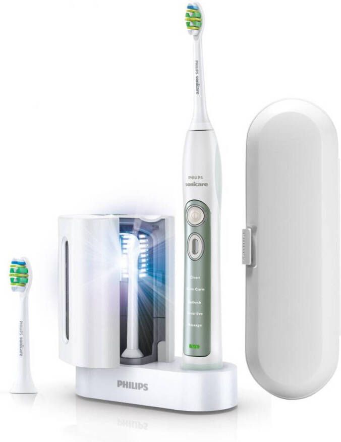Philips Sonicare elektrische tandeborstel Flexcare + UV Sanitizer HX6972 03 wit