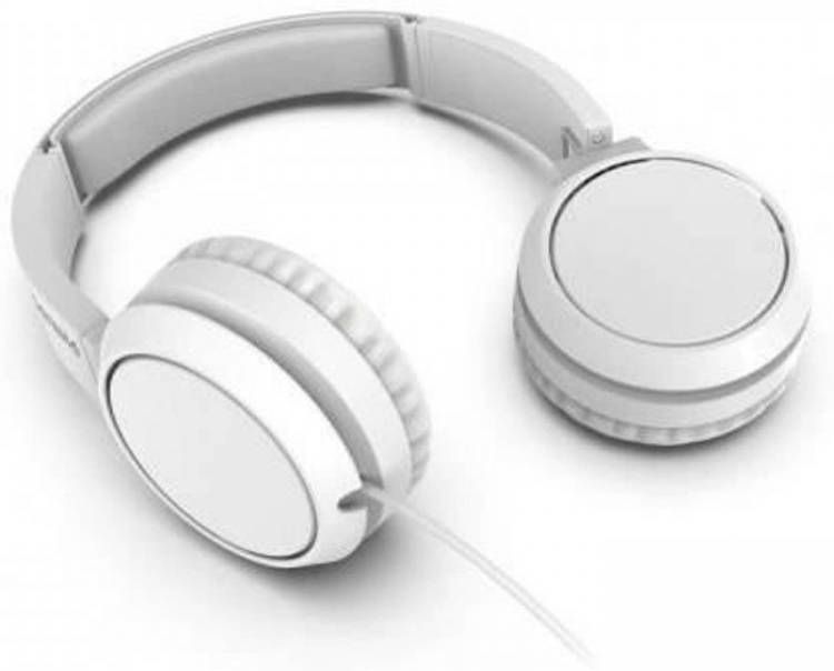 Philips tah4105wt supra-aurale hoofdtelefoon bedraad 32 mm driver compact opvouwbaar wit