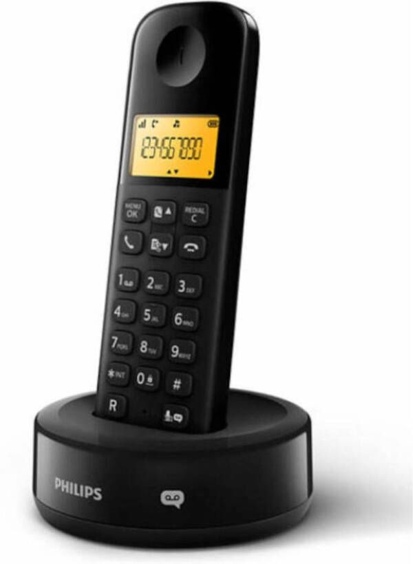 Philips Telefoon D2602B 01 1 6 Grafisch Display 16 Uur Gesprekstijd Beller ID Sneltoetsen Zwart