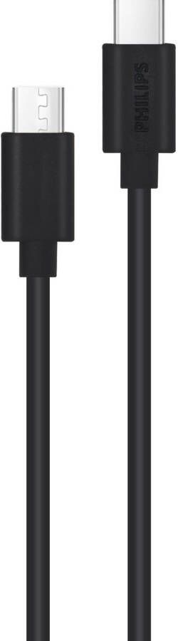 Philips USB Kabel 3.0 Model DLC3106C 00 USB-C Lengte: 2 Meter PVC Zwart